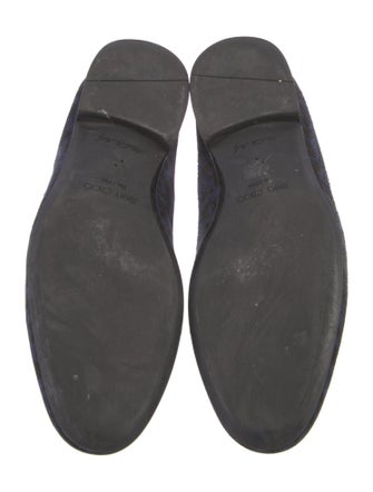 Jimmy Choo Suede Animal Print Loafers