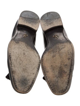 Jimmy Choo Patent Leather Tassel Accents Dress Loafers