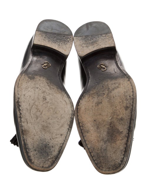 Jimmy Choo Patent Leather Tassel Accents Dress Loafers