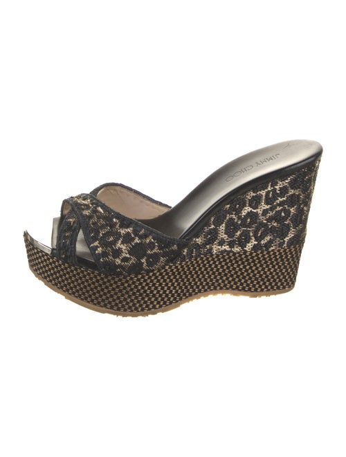 Jimmy Choo Raffia Printed Sandals