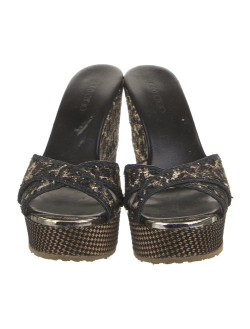 Jimmy Choo Raffia Printed Sandals