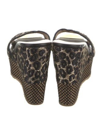 Jimmy Choo Raffia Printed Sandals