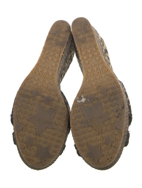 Jimmy Choo Raffia Printed Sandals