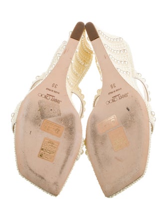 Jimmy Choo Satin Studded Accents Slides