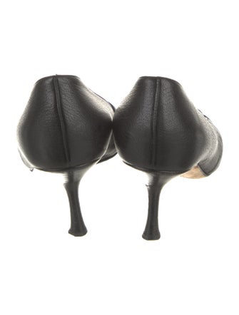 Jimmy Choo Leather Cutout Accent Pumps