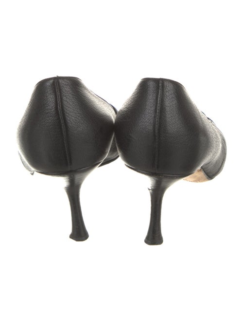 Jimmy Choo Leather Cutout Accent Pumps