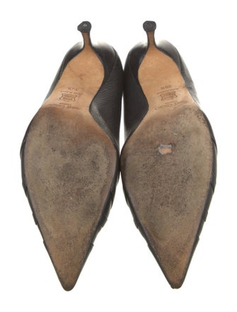 Jimmy Choo Leather Cutout Accent Pumps