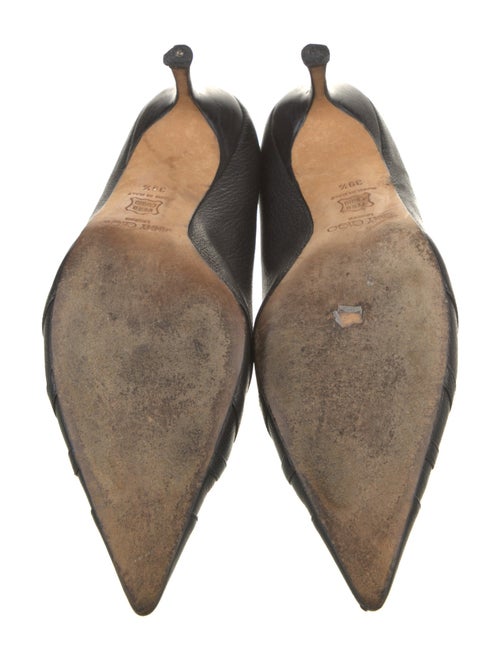 Jimmy Choo Leather Cutout Accent Pumps