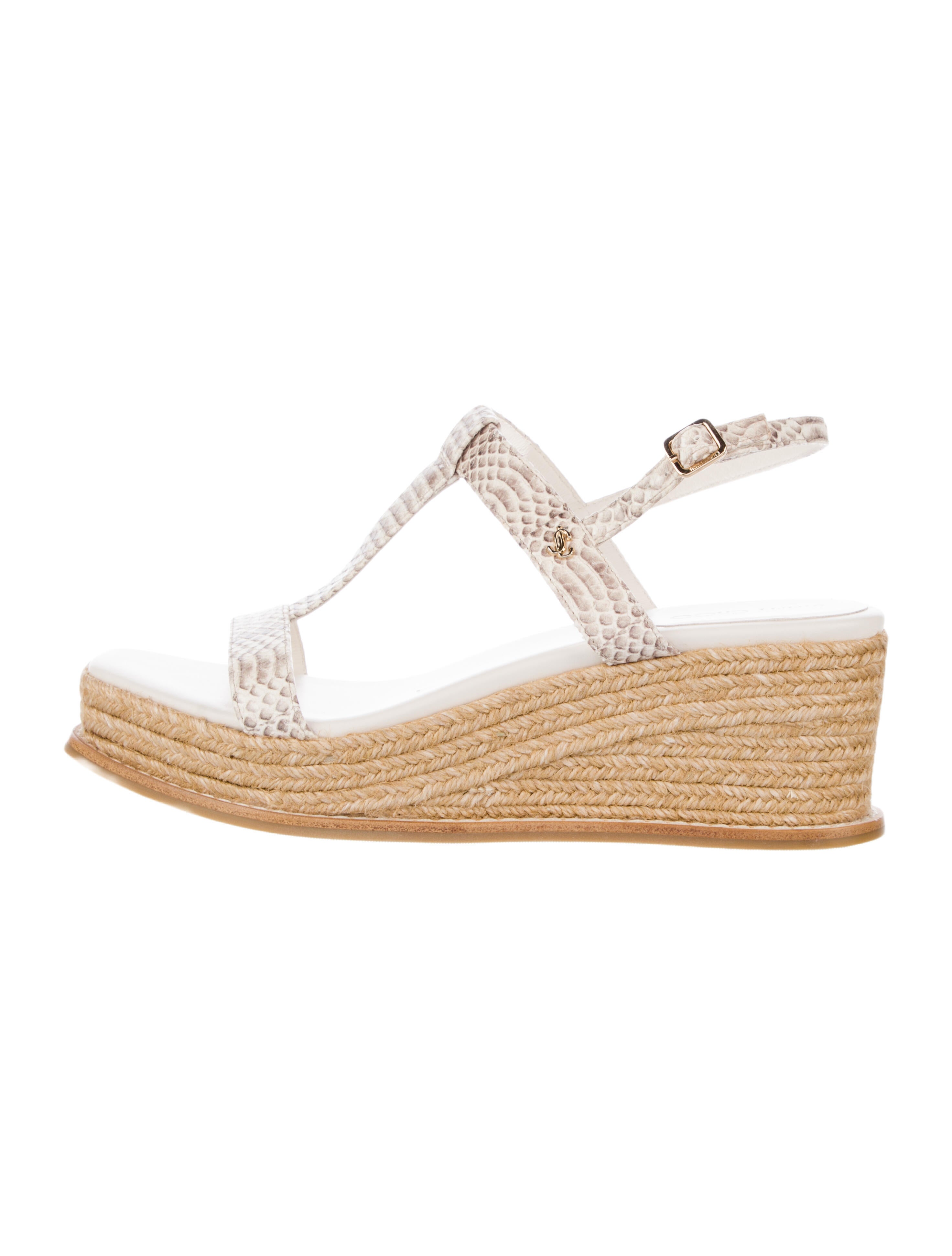 Jimmy Choo Raffia Animal Print Espadrilles