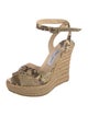 Jimmy Choo Embossed Leather Animal Print Espadrilles