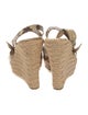 Jimmy Choo Embossed Leather Animal Print Espadrilles