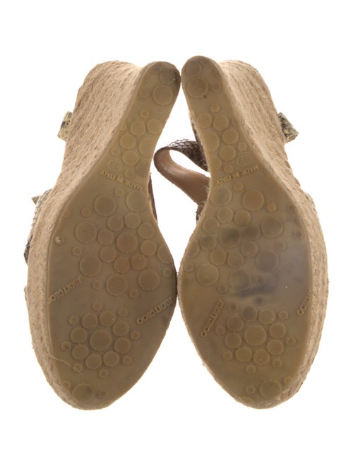 Jimmy Choo Embossed Leather Animal Print Espadrilles