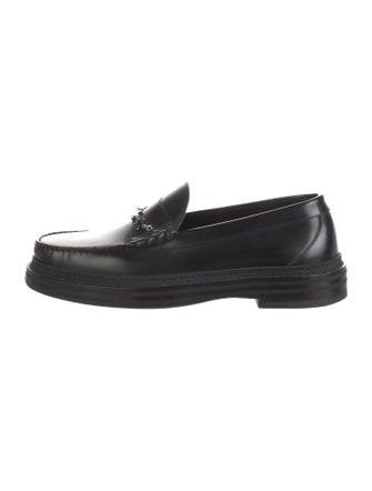 Jimmy Choo x Eric Haze Curated by Poggy Leather Chain-Link Accents Loafers