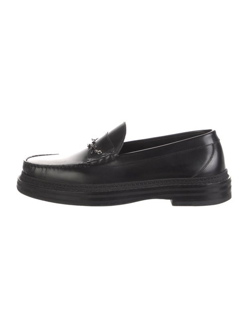 Jimmy Choo x Eric Haze Curated by Poggy Leather Chain-Link Accents Loafers