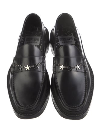 Jimmy Choo x Eric Haze Curated by Poggy Leather Chain-Link Accents Loafers
