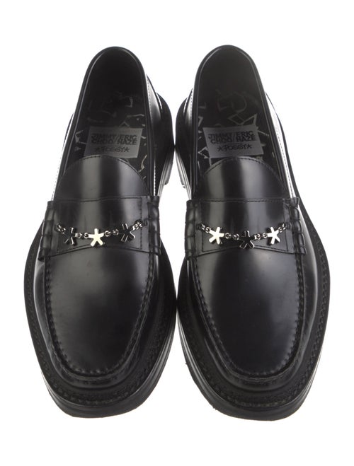 Jimmy Choo x Eric Haze Curated by Poggy Leather Chain-Link Accents Loafers
