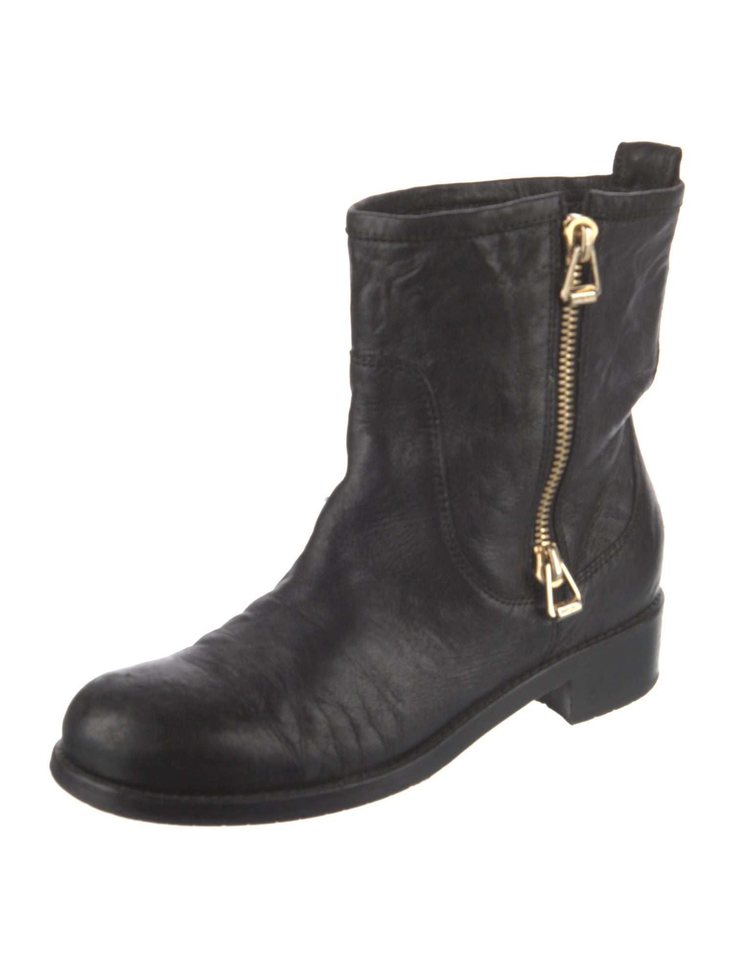 Jimmy Choo Leather Moto Boots