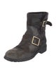 Jimmy Choo Suede Moto Boots