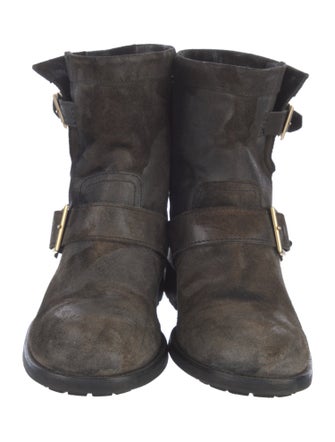 Jimmy Choo Suede Moto Boots