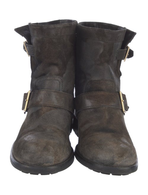 Jimmy Choo Suede Moto Boots