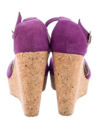 Jimmy Choo Suede T-Strap Sandals