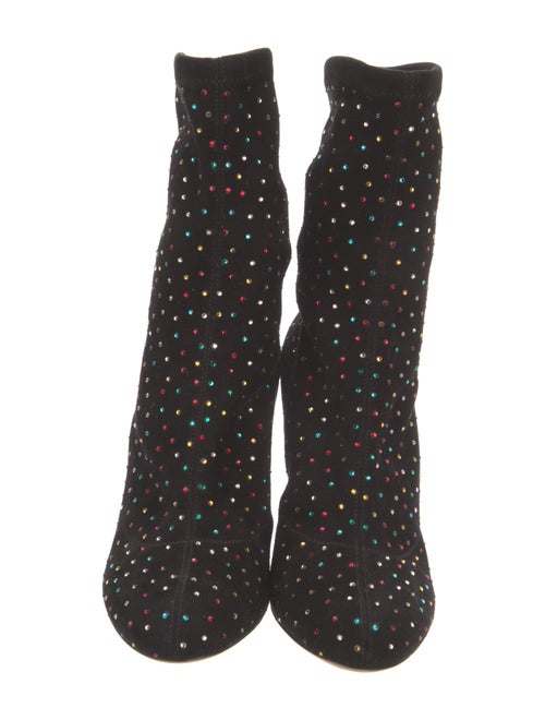 Jimmy Choo Suede Crystal Embellishments Sock Boots