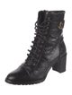 Jimmy Choo Embossed Leather Combat Boots
