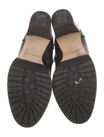 Jimmy Choo Embossed Leather Combat Boots