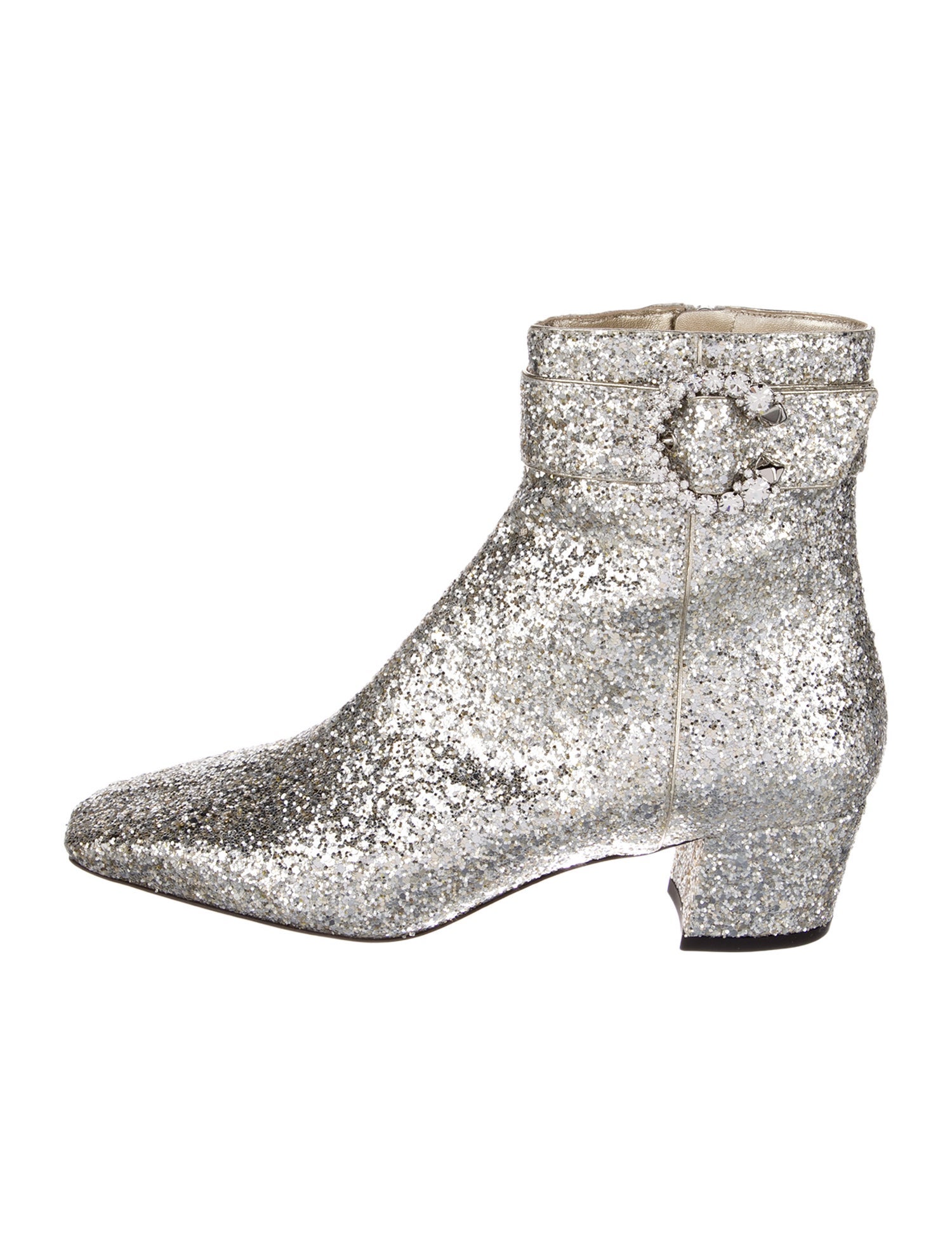 Jimmy Choo Glitter Crystal Embellishments Boots