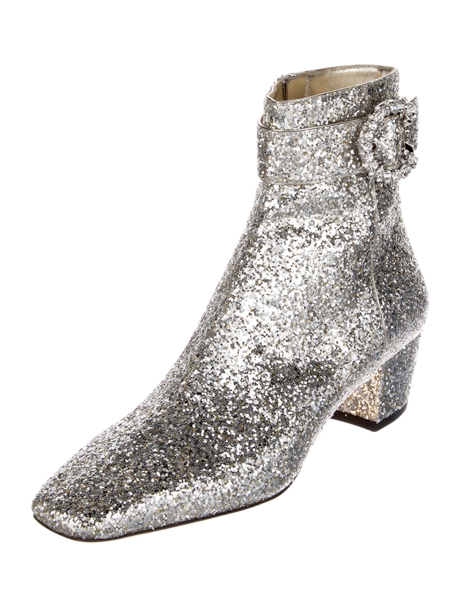 Jimmy Choo Glitter Crystal Embellishments Boots