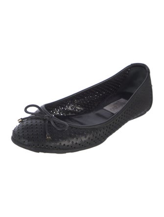 Jimmy Choo Leather Lasercut Accents Ballet Flats