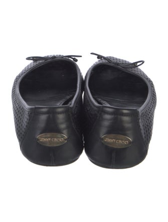 Jimmy Choo Leather Lasercut Accents Ballet Flats