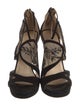Jimmy Choo Suede Lace Pattern Sandals