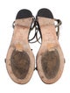Jimmy Choo Embossed Leather Animal Print T-Strap Sandals