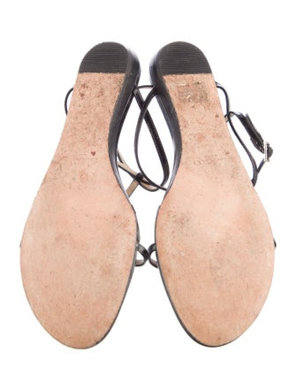 Jimmy Choo Patent Leather T-Strap Sandals