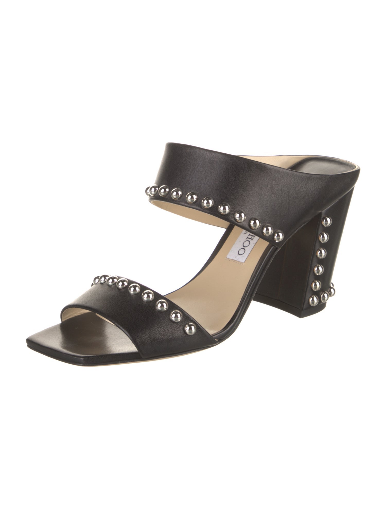 Jimmy Choo Leather Printed Slides