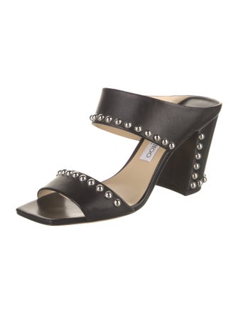 Jimmy Choo Leather Printed Slides