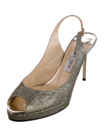 Jimmy Choo Glitter Slingback Pumps