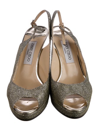 Jimmy Choo Glitter Slingback Pumps