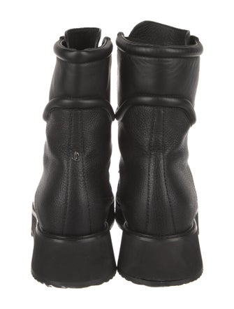 Jimmy Choo Leather Crystal Embellishments Combat Boots