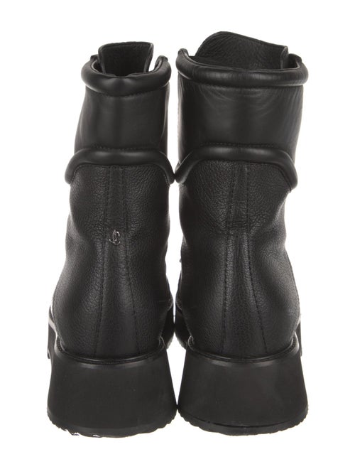Jimmy Choo Leather Crystal Embellishments Combat Boots