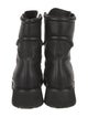 Jimmy Choo Leather Crystal Embellishments Combat Boots
