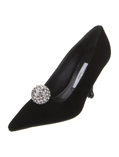 Jimmy Choo Velvet Crystal Embellishments Pumps