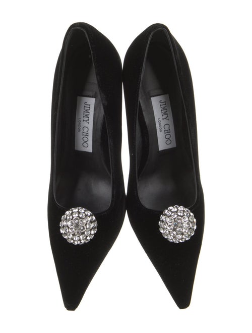 Jimmy Choo Velvet Crystal Embellishments Pumps