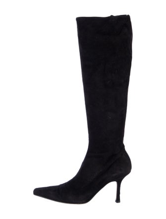 Jimmy Choo Suede Leather Trim Embellishment Boots