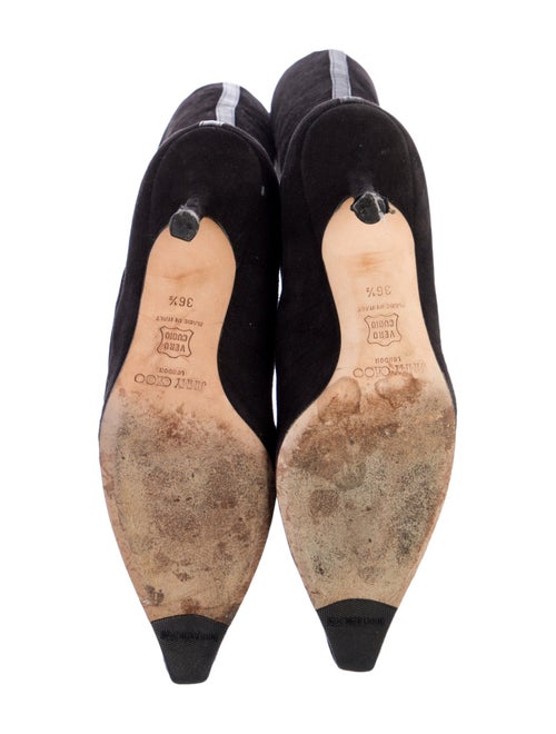 Jimmy Choo Suede Leather Trim Embellishment Boots
