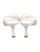 Jimmy Choo Satin Crystal Embellishments Slides