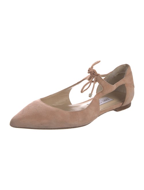 Jimmy Choo Suede Cutout Accent D'Orsay Flats