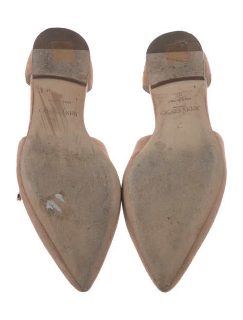 Jimmy Choo Suede Cutout Accent D'Orsay Flats