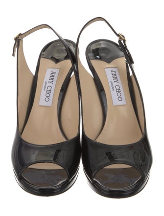 Jimmy Choo Patent Leather Slingback Pumps
